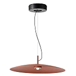 Подвесной светильник круглой формы с коричневым металлическим абажуром Halo Drift варинант исполнения - 1 | Loft Concept в Твери