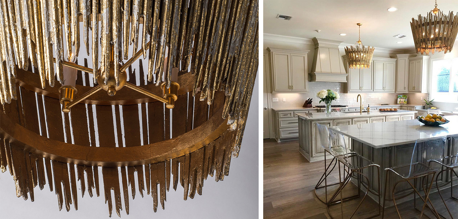 Люстра Ragna Golden Wooden Rods Chandelier Люстра Ragna Golden Wooden Rods Chandelier - Loft-Concept в Твери