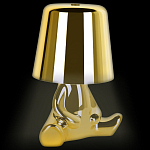 Настольная лампа фигурная золотого цвета с гладким абажуром Высота 16 см Sophia варинант исполнения - 3 | Loft Concept в Твери