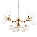 Люстра с плафонами из стеклянных шаров Pearls Suspension Gold Chandelier варинант исполнения - 1 | Loft Concept в Твери
