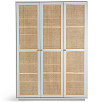 Шкаф с тремя дверцами из плетеного ротанга Tomio Wicker Furniture варинант исполнения - 1 | Loft Concept в Твери