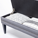 Мягкая банкетка с зоной для хранения Casket Grey варинант исполнения - 4 | Loft Concept в Твери