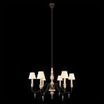 Люстра на металлическом основании с 6-ю белыми тканевыми абажурами Terrain варинант исполнения - 3 | Loft Concept в Твери