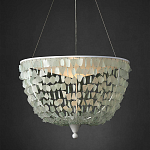 Люстра круглая с каскадом из декоративных элементов Sea Glass варинант исполнения - 4 | Loft Concept в Твери