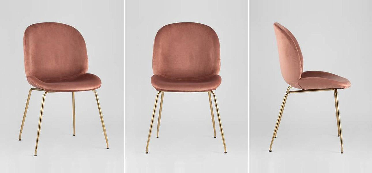 Стул Пыльно-Розовый Велюр Vendramin Chair Стул Пыльно-Розовый Велюр Vendramin Chair - Loft-Concept в Твери