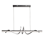 Люстра линейная черного цвета с волнообразным металлическим элементом Luke Lampco Tracer Lamp варинант исполнения - 2 | Loft Concept в Твери