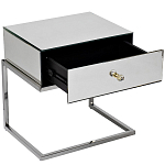 Тумбочка зеркальная с ящиком Mirror Chrome Cabinet варинант исполнения - 2 | Loft Concept в Твери