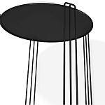 Стол журнальный круглый со столешницей из стекла Gold and Black Marble варинант исполнения - 3 | Loft Concept в Твери