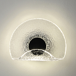 Бра из текстурированного прозрачного стекла с изогнутым краем Textured Glass  варинант исполнения - 3 | Loft Concept в Твери