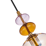 Подвесной светильник со стеклянным плафоном в форме бокала янтарного цвета Prestige варинант исполнения - 3 | Loft Concept в Твери