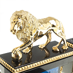 Настольный письменный набор из лазурита с декором в виде льва Golden Lion варинант исполнения - 4 | Loft Concept в Твери