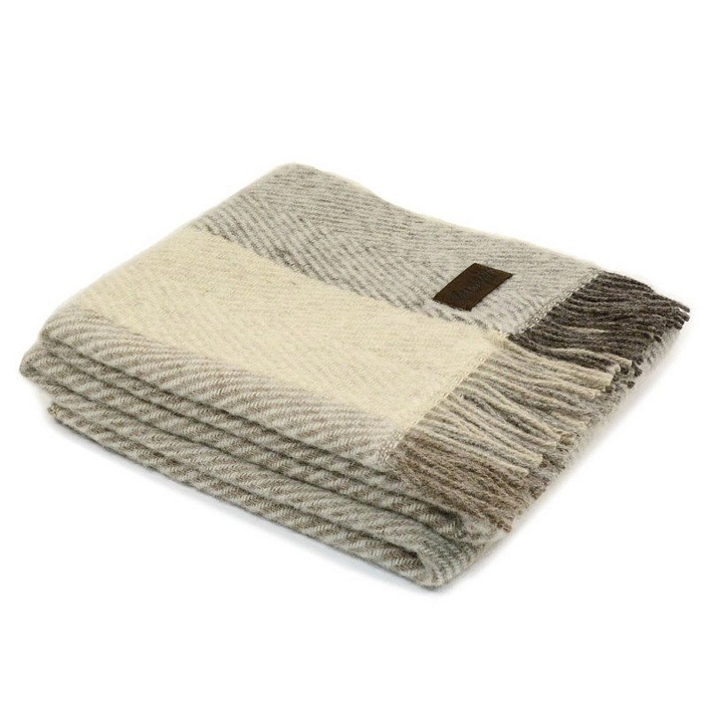 Плед VADSO SPINA 1001 Marzotto Бежево-серый в Твери | Loft Concept 