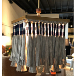 Люстра квадратная плетеная с бахромой Wicker Square Chandelier with Tassels варинант исполнения - 3 | Loft Concept в Твери