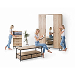 Комод с 3-мя ящиками в стиле лофт Urban Style Space варинант исполнения - 6 | Loft Concept в Твери