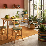 Плетеная корзина в полоску Okiro Wicker Basket варинант исполнения - 2 | Loft Concept в Твери