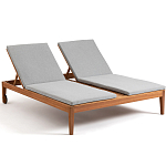 Шезлонг двухместный из эвкалипта Sunset варинант исполнения - 1 | Loft Concept в Твери