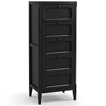 Комод узкий с 5-ю ящиками черный Silva Black Chest of Drawers варинант исполнения - 2 | Loft Concept в Твери