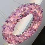 Люстра кргулая из фиолетового хрустального камня Purple Diamond варинант исполнения - 2 | Loft Concept в Твери