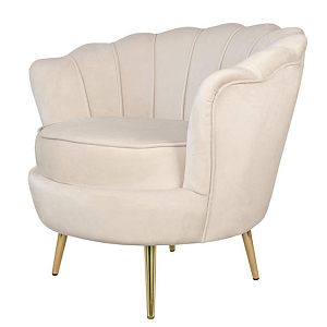 Кресло Белый велюр Trapezium Milk velvet