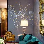 Обои ручная роспись Gingko Colourway SC-98 on Gun Metal dyed silk варинант исполнения - 2 | Loft Concept в Твери