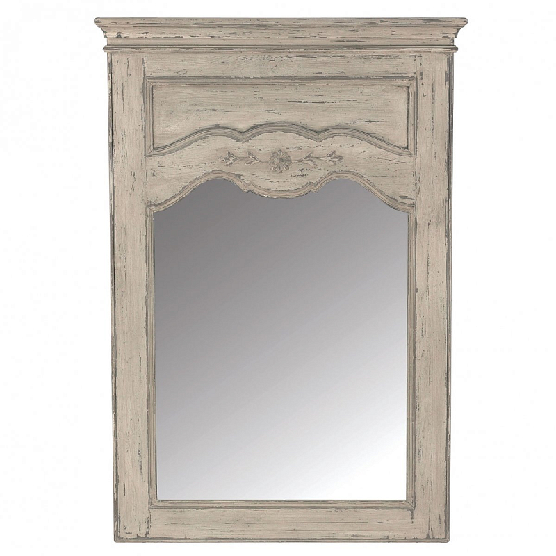 Зеркало MIROIR TRUMEAU RECTANGULAIRE EN PIN GRIS CHATEAU DQX0HH Бежево-серый в Твери | Loft Concept 