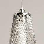 Люстра круглая каскадня с 5-ю плафонами из металлической сетки Mesh Lampshade Lighting варинант исполнения - 9 | Loft Concept в Твери