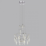 Люстра подвесная из металла с хрустальными подвесками прозрачного цвета Quasar 41 варинант исполнения - 12 | Loft Concept в Твери
