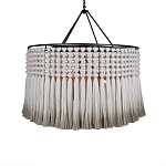 Люстра серая плетеная с кисточками Boho Tassel Chandelier варинант исполнения - 1 | Loft Concept в Твери