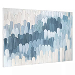Панно декоративное с ручной росписью Blue Strokes варинант исполнения - 1 | Loft Concept в Твери