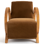 Кресло с круглыми деревянными подлокотниками Modesto Chair варинант исполнения - 2 | Loft Concept в Твери