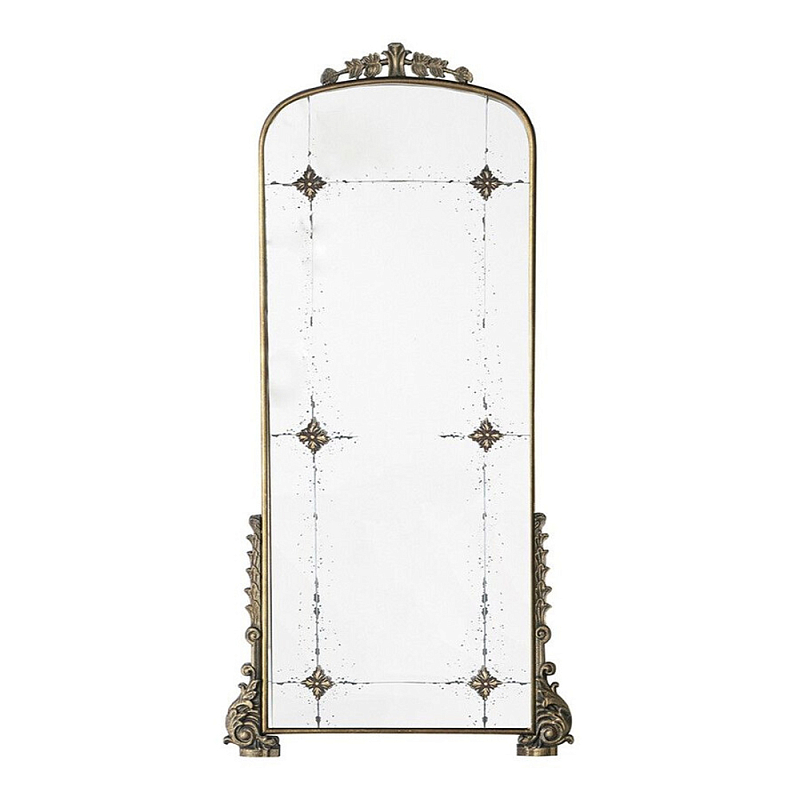Зеркало в раме с античными позолоченными фрагментами Palace Antique Mirror Винтажное Темное Золото  в Твери | Loft Concept 