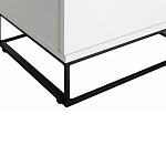 Шкаф-витрина белая с полками и стеклянной дверью Strict Lines варинант исполнения - 5 | Loft Concept в Твери