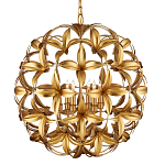 Люстра в форме шара из золотых лепестков Hanging Flowers варинант исполнения - 1 | Loft Concept в Твери