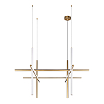 Люстра с 6-ю цилиндрическими плафонами на тонких тросах Trumpet tube варинант исполнения - 6 | Loft Concept в Твери