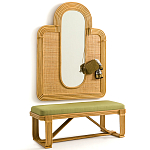 Скамья из ротанга с подушкой Mattia Rattan Bench варинант исполнения - 5 | Loft Concept в Твери