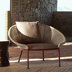 Дизайнерское уличное кресло с веревочной спинкой PETALO Armchair варинант исполнения - 8 | Loft Concept в Твери