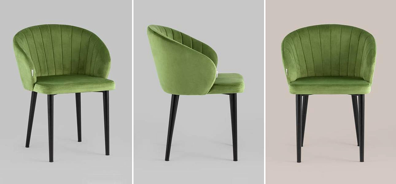 Стул Balsari Chair Велюр Зеленый Лайм Стул Balsari Chair Велюр Зеленый Лайм - Loft-Concept в Твери