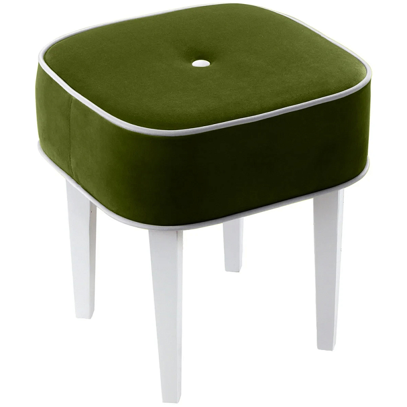 Квадратный мягкий пуф на белых ножках Winton Pouf Square Мульти в Твери | Loft Concept 