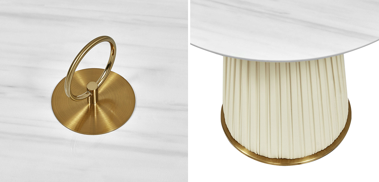 Приставной стол Orlaith White Gold Side Table Приставной стол Orlaith White Gold Side Table - Loft-Concept в Твери
