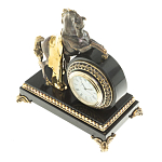 Часы настольные бронзовые с декором в виде коня Horse Stone Clock варинант исполнения - 6 | Loft Concept в Твери