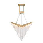 Люстра золотого цвета в форме галочки с каскадом длинных прозрачных трубок Eurofase варинант исполнения - 2 | Loft Concept в Твери