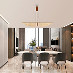 Люстра подвесная в форме веера из металла золотого цвета Gold Solace  варинант исполнения - 2 | Loft Concept в Твери