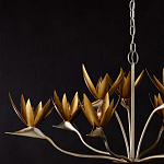 Люстра с плафонами в виде цветов Golden Bird of Paradise варинант исполнения - 6 | Loft Concept в Твери