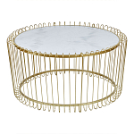 Журнальный столик с столешницей из мрамора на металлическом основании Table Vertical Planes варинант исполнения - 1 | Loft Concept в Твери