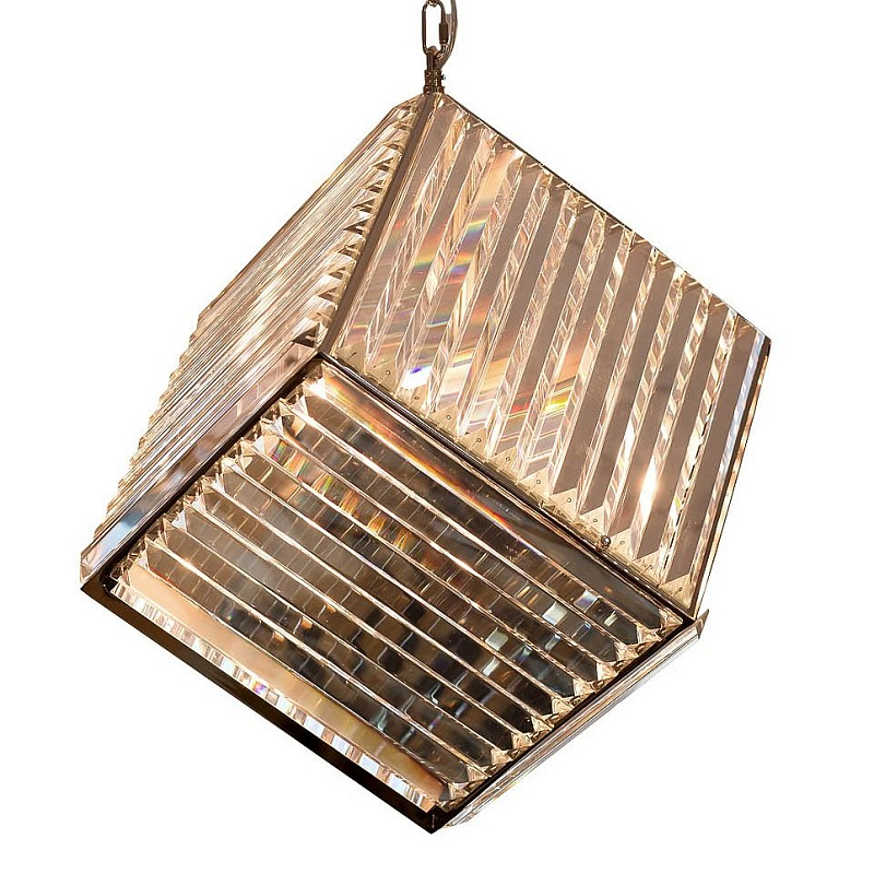 Люстра Cube Jalousie Pendant Глянцевое золото Черный Прозрачный Люстра Cube Jalousie Pendant Глянцевое золото Черный Прозрачный в Твери | Loft Concept