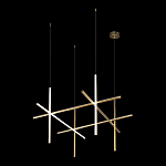 Люстра с 6-ю цилиндрическими плафонами на тонких тросах Trumpet tube варинант исполнения - 5 | Loft Concept в Твери