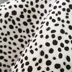 Мебельная ткань Искусственный мех  белый леопард 90 см T5-3 варинант исполнения - 2 | Loft Concept в Твери