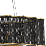 Люстра овальная в сочетании черного и золотого цвета Mesh Lighting варинант исполнения - 1 | Loft Concept в Твери