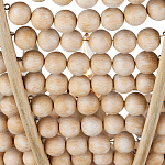 Люстра из деревянных бусин с подвесками в виде капель Wooden Beads варинант исполнения - 4 | Loft Concept в Твери