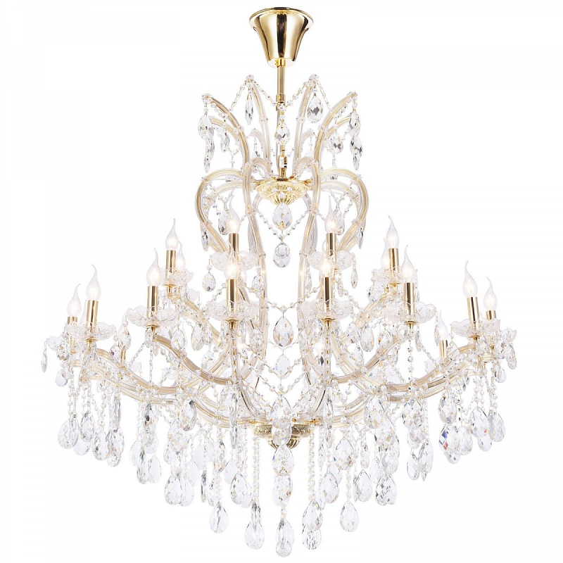 Люстра Pasquale Chandelier 24 Золотой Прозрачный Люстра Pasquale Chandelier 24 Золотой Прозрачный в Твери | Loft Concept